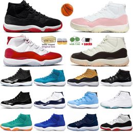 Chaussures de basket-ball Hommes Jumpmens 11 11S Sports Zapatos Cherry Cool Rose Napolitain Gratitude Ciment Gris Université Bleu pour Femmes Baskets En Plein Air