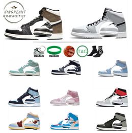 Chaussures de basket-ball Hommes Femmes Jumpman 1 1s High Pine Green Black Court Purple Royal Bred Obsidian UNC Game Top Quality Running Sneakers