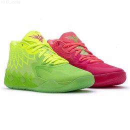 Chaussures de basket-ball Og Roller Shoes Lamelo Ball La Melo Chaussures de basket-ball 2023 Nouvelle mode Hommes Mb 01 Mb1 Mlamelos Rick et Morty Vert Rouge Métallisé