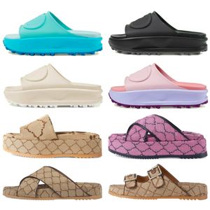 Chaussures de basket Plate-forme Designer Pantoufles Femmes Verrouillage g Slide Sandale Mousse Caoutchouc Sandales