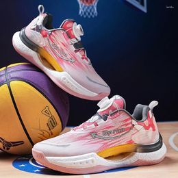 Chaussures de basket-ball professionnelles pour hommes et femmes, baskets colorées d'athlétisme, de Fitness, à laçage rapide, pour garçons et filles