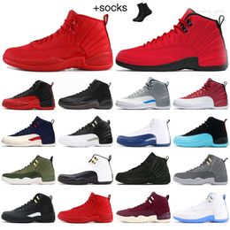 Basketbalschoenen Sneakers Black Taxi Hyper Royal Playoff Dark Concord Flu Game University Gold Twist Royalty Michigan Indigo Jumpman 12 Heren