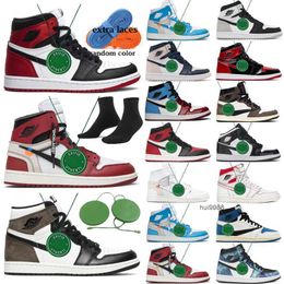 Basketbalschoenen Sneakers Sportschoen Wit Zwart Bred Toe Fearless Dark Mocha Peter Moore Bubble Gum Trainer Airs Off Jumpman 1S Heren Dames