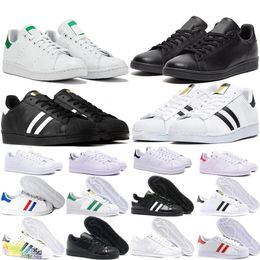 Chaussures de basket Stan Smith Superstars hommes femmes Triple noir blanc Oreo Laser plate-forme dorée baskets de sport plat