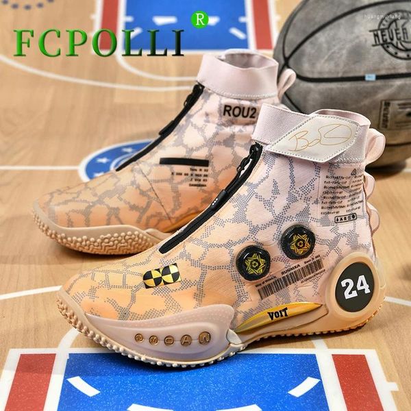 Chaussures de basket-ball Super Cool Men Femmes High Top Sport Unisexe Boots Couples rapides Lacing Sneakers