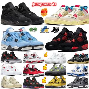 Jumpman 4s 4 chaussures de basket-ball pour hommes femmes Sail Military Black Cat Sail Red Thunder White Oreo Cactus Jack Blue University Infrared Cool Grey baskets de sport