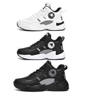 Chaussures de basket-ball triple noir blanc baskets de sport pour jeunes étudiants compétition formation baskets hommes femmes chaussures d'absorption des chocs pour homme femme A005