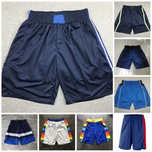 Basketbal shorts blauw wit vintage ademende broek joggingbroek klassieke shorts stad gestikt