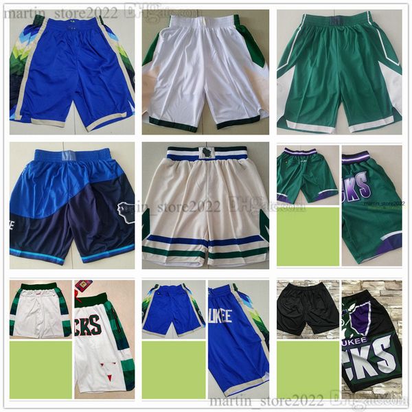 Pantalones cortos de baloncesto Jack 43 Sikma Ray 34 Allen Giannis Antetokounmpo Khris 22 Middleton Jrue 21 Holiday Pat 24 Connaughton Juego de entrenamiento Pantalones deportivos Tamaño para hombre S-3XL