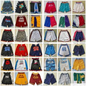 Les shorts de basket-ball juste Don Retro Retro Sports Pocket Zipper Sweatpants pantalon All That Battles Empire Bocajrs Grand Theft Auto Pac Bel-Air Academy