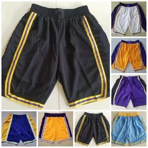 Short de basket-ball, jaune, violet, noir, bleu, blanc, Vintage, respirant, pantalon de survêtement, classique, cousu en ville