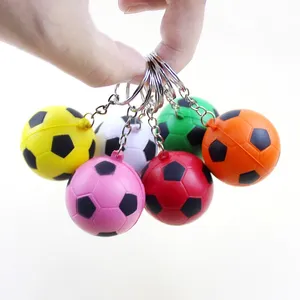 Porte-clés boule éponge de basket-Ball en PU 4cm, pendentif de sac à dos en mousse solide, décompression de Football, jouets de sport, pendentif décoratif