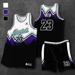 Conjunto de traje de baloncesto para hombre, impresión digital personalizada, uniforme de equipo de juego de estilo americano, camiseta de estudiante de secado rápido, grupo de compra de pueblo BA