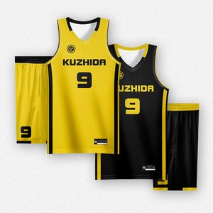 Ensemble d'uniforme de basket-ball pour les jeux masculins et féminins pour enfants Kit d'équipe de sport à séchage rapide Camp d'entraînement pour enfants Imprimé personnalisé