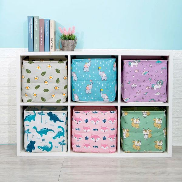 Paniers Cube Pliant Tissu Panier De Rangement Placard Organisateur Vêtements Boîtes De Rangement Bureau À Domicile Étagère Organisateurs Pour Enfants Jouets Organisateur