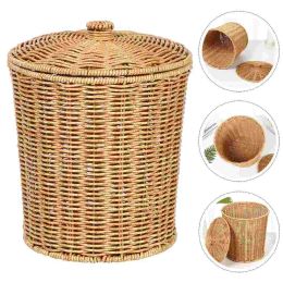 Pankets Laundry Hamper Grand rotin panier de panier de rotin couvercles Panier tissé Conteneurs Panier à linge Panier de rangement Panier de rangement jouet