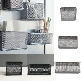 Pankets Metal Mesh Panier de rangement magnétique Mesh Basket Caddy Storage Caddy Organisateur de rangement Panier de rangement Accessoires GRSA889