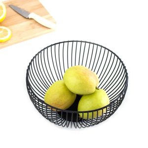 Manden Noordse stijl Iron Art Fruit Storage Basket Home Organizer Bowl voor groentesnacks Candy Kitchen Table Dining Decoratie Tool