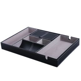 Paniers Valet Tray pour hommes, plateau EDC, organisateur de table de nuit, organisateur de table, station de recharge, fourre-tout, plateau de commode