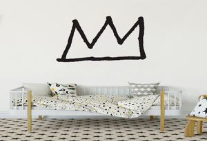Basquiat Crown Wall Decal Art Home Decor Wall Sticker House Réchauffement Décoration cadeau CHAMBRE POUR LES SOIRS B477 2012025771925