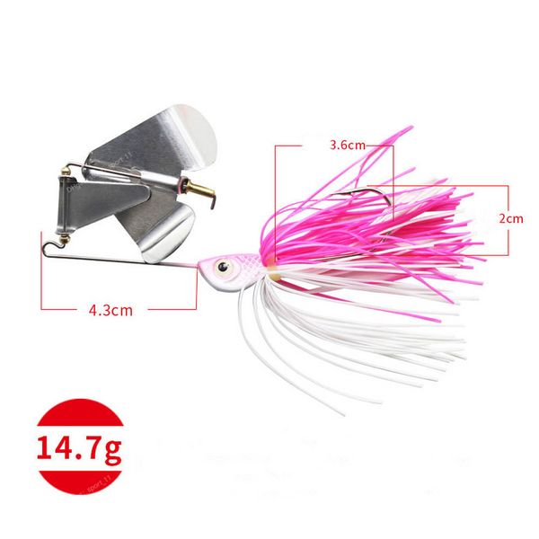 14,7 g / Spinner BAIS BASS JIG PHAUTS BUZERBAIT LUR BUZZBAIT WOBBLER SHATTERBAIT POUR LA BASS