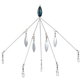 Bassdash 4pcs / lot Leurre de pêche Alabama Rig Head Natation Bait Umbrella Rig 5 Bras Bass Fishing Group Lure Extend 18g Y200830292s