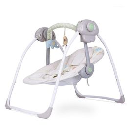 Bassinets Cradles 6 Gear para calmar al bebé durmiente Música Mecedora Cuna eléctrica Swing Born Soothing Chair1226s