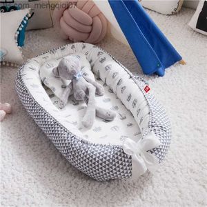 Bassinets Cradles Cuna de bebé con almohada cuna de algodón para bebés y niños pequeños adecuada para cunas portátiles y almohadillas para bajos para recién nacidos Z230804