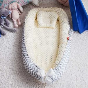 Bassinets Cradles Cuna de bebé con almohada cuna portátil cuna de algodón adecuada para recién nacidos 85 * 50 cm almohadilla de graves para bebés y niños pequeños Z230804