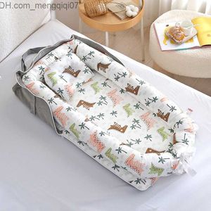 Berceaux Berceaux Lit avec oreiller 85x45cm berceau de voyage pour bébé adapté aux nouveau-nés berceau portable bébé basse coussin pare-chocs Z230804