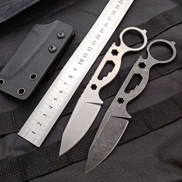 Bastinelli Knives Herramienta táctica multifuncional cuchillo recto 440C Blade Wilderness supervivencia portátil camping al aire libre Caza autodefensa EDC herramienta regalo