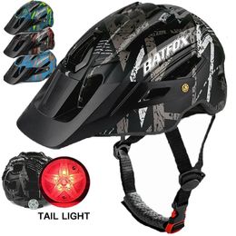 Bat LED luz trasera ciclismo casco de seguridad hombre mujer carretera bicicleta de montaña bicicleta al aire libre motocicleta MTB DH Racing 240108