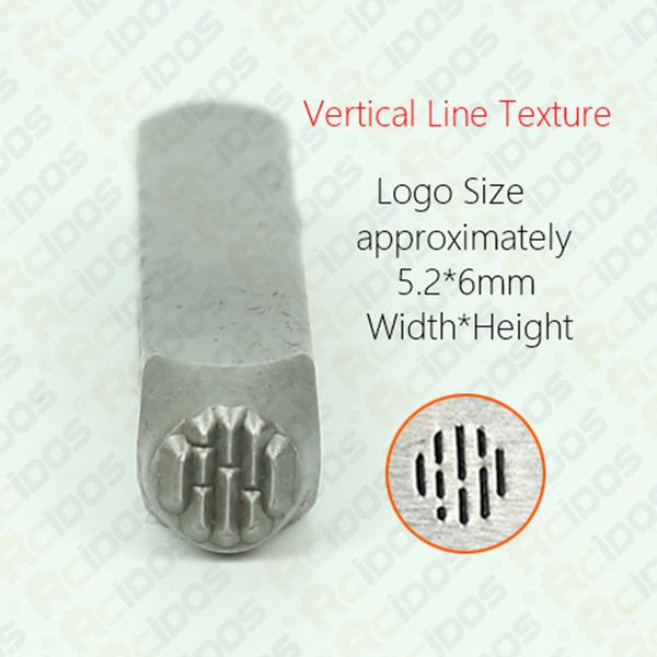Patrón de espolvoreado Baterpak/formas/estampilla de diseño de textura de línea vertical de 6 mm, pulsera de bricolaje/sello de acero de joyería, 1 por ciento precio