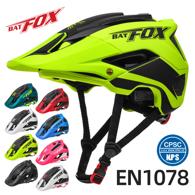Batfox Integral MTB Casque pour hommes Fox Cycling Casque Ultralight Integrally Mouded Road Mountain Bike Casque pour vélo femme