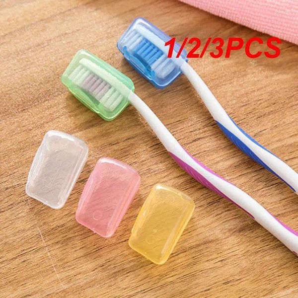 Juego de accesorios para baño, 1/2/3 Uds. Por lote, funda portátil para cabezal de cepillo de dientes, funda para viaje al aire libre, cepillo de dientes multicolor para viaje y baño