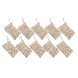 Bath Accessory Set 10 Pack Natural Sisal Bag Bag Exfoliating Saver Poleador