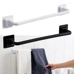 Ensemble d'accessoires de bain 1 pièce, noir/blanc, cuisine, salle de bains, porte-serviettes mural, support de Rail, barre de tige auto-adhésive, étagère de rangement Portable pour vêtements