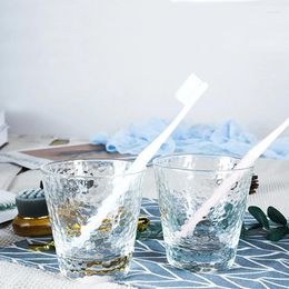 Badaccessoireset 1pc Japanse transparante glazen beker Badkamer Mondwater Tandenborstel Keukengerei Restaurant Drinken Huishoudelijke apparaten