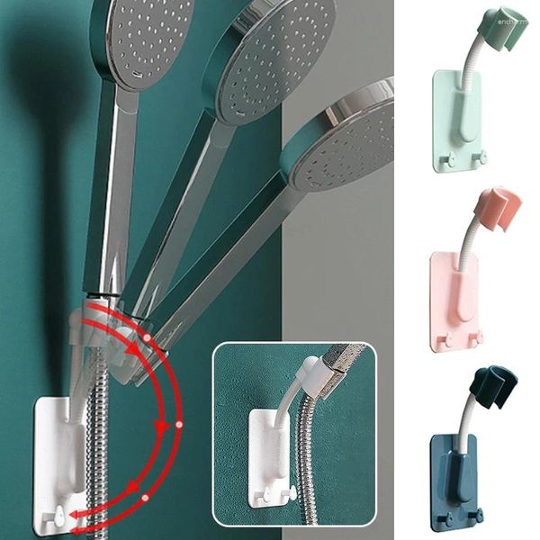 Juego de accesorios para baño, 1 Uds., soporte para cabezal de ducha, accesorios de baño giratorios sin agujeros, estante organizador de almacenamiento