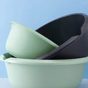 Ensemble d'accessoires de bain 2 pcs Lavage en plastique pour les pieds petits lavages de pied trempage grand bol à main le visage