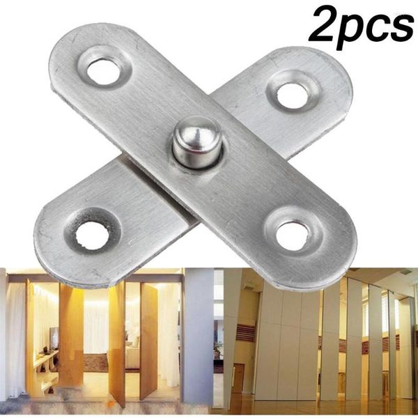 Juego de accesorios de baño 2 piezas de acero inoxidable bisagra giratoria de 360 grados para puerta bisagras plegables giratorias para muebles de gabinetes de cocina