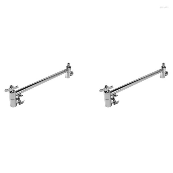 Juego de accesorios de baño 2X Extensor de extensión de brazo de ducha Cabezal de altura ajustable Latón