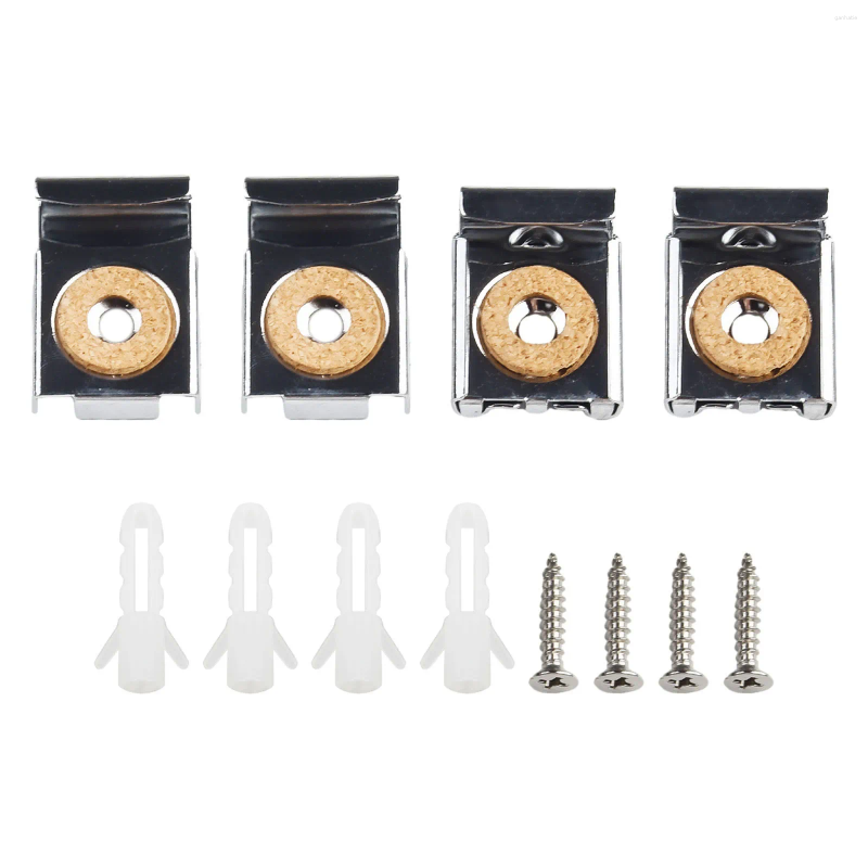 Set di accessori per il bagno Confezione da 4 supporti per specchio Kit di fissaggio per montaggio a parete in vetro per bagno Morsetti resistenti al calore impermeabili con viti
