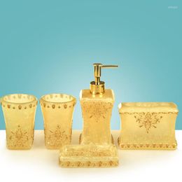 Bath Accessoire Set 5 Sets Europese badkamerbenodigdheden Hars van vijf bruiloftswaspuite toiletartikelen