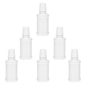 Ensemble d'accessoires de bain 6PCS Portable Plastic Flat Bottle Sub-packing Mouthwash Oral Cleaner