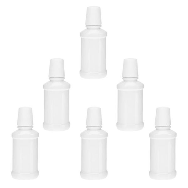 Ensemble d'accessoires de bain 6PCS Portable Plastic Flat Bottle Sub-packing Mouthwash Oral Cleaner