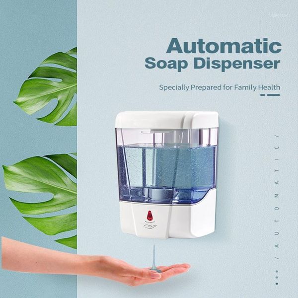 Juego de accesorios de baño, dispensador de jabón líquido eléctrico montado en la pared con Sensor automático de 700ML, bomba de Gel de ducha para lavado a mano para baño