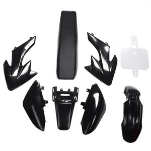 Ensemble d'accessoires de bain 8 pièces 50Cc 110Cc 125Cc 140Cc en plastique 4 temps Crf50 Pit siège de garde-boue de vélo tout-terrain-Kits de bricolage de moto noir