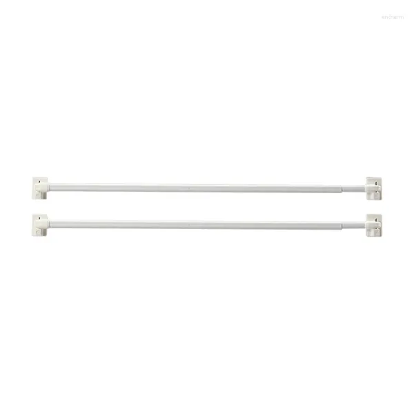 Juego de accesorios para baño, barra de cortina ajustable, postes de ducha para baño sin perforación, varillas para colgar para cocina y hogar, 2 uds.