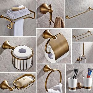 Juego de accesorios de baño Accesorios de baño de latón antiguo Toallero Soporte de papel higiénico Jabonera Tumble Hardware